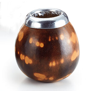 Calabaza jaspeada para mate, altura 9 cm.