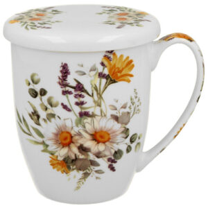 Taza daisy, porcelana 0,35 l. filtro y tapa