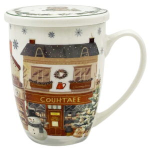 Taza christmas-city, porcelana 0,35 l. filtro tapa