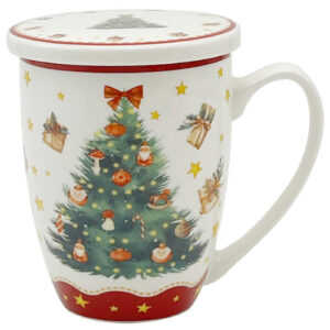 Taza christmas-tree, porcelana 0,35 l. filtro tapa