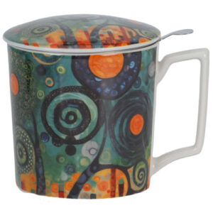 Taza modern-twisted, porc. 0,40 l. filtro y tapa
