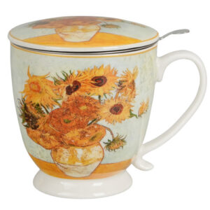 Taza sunflowers 2, porcelana 0,50 l. filtro y tapa