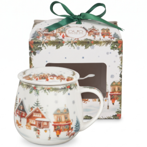 Taza village, porcelana 0,40 l. filtro y tapa