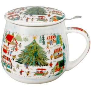 Caneca market, porcelana 0,40 l. filtro tampa