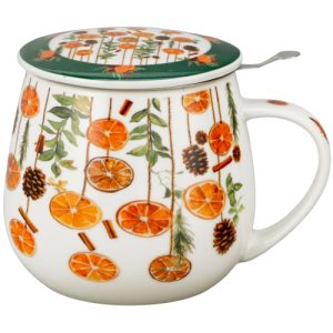 Caneca fruits, porcelana 0,40 l. filtro tampa