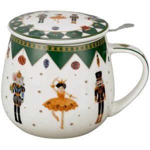 Caneca nutcracker, porcelana 0,40 l. filtro tampa