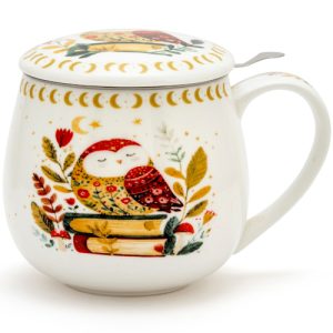Taza stories, porcelana fina 0,40 l. filtro tapa