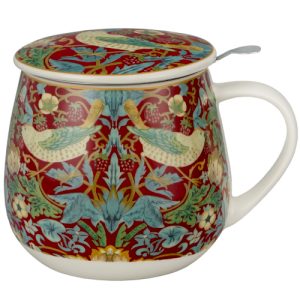 Taza strawberry, porcelana 0,40 l. filtro y tapa