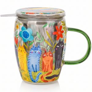 Mug felines, cristal 0,35 l. filtro y tapa