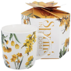 Taza yellow-flowers, porc. 0,40 l., caja regalo