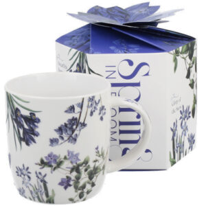 Taza blue-flowers, porcelana 0,40 l., caja regalo