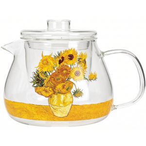 Tetera sunflowers, cristal filtro acero inox 1 l.