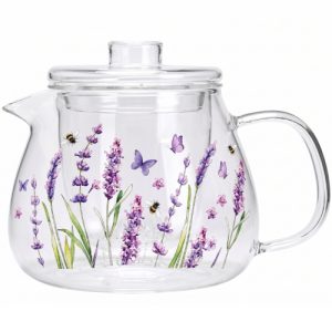 Tetera lavender, cristal y filtro acero inox 1 l.