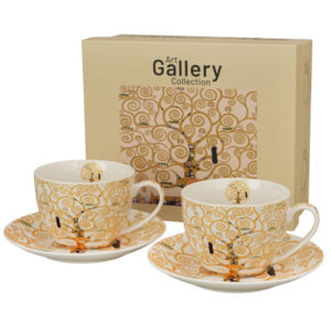 Set tree ocre, porcelana 2 tazas con plato 0,25 l.