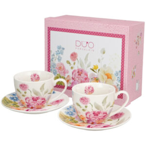 Set june, porcelana 2 tazas con plato 0,25 l.